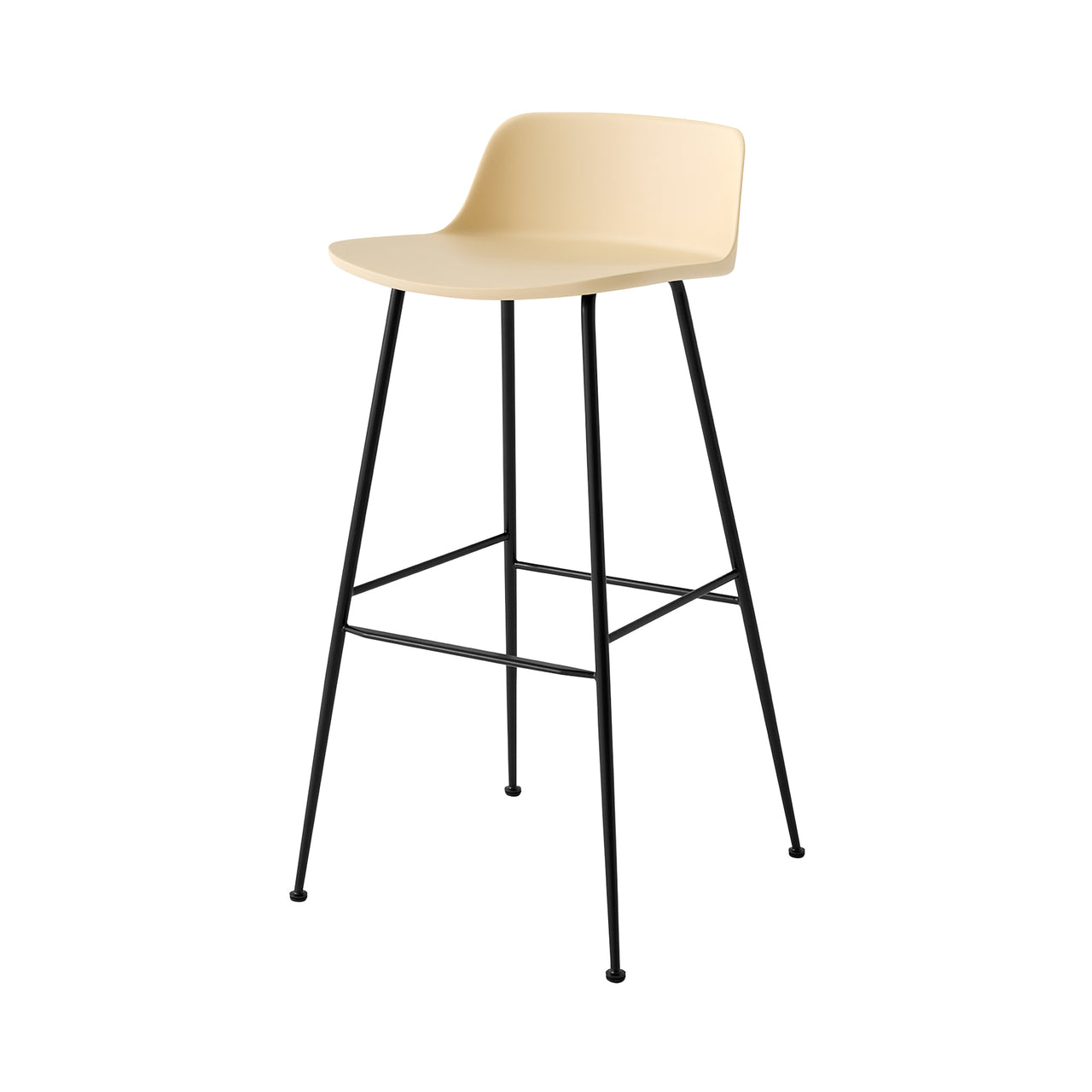 Rely Bar + Counter Lowback Stool: HW86 + HW81 + Bar (HW86) + Beige Sand + Black