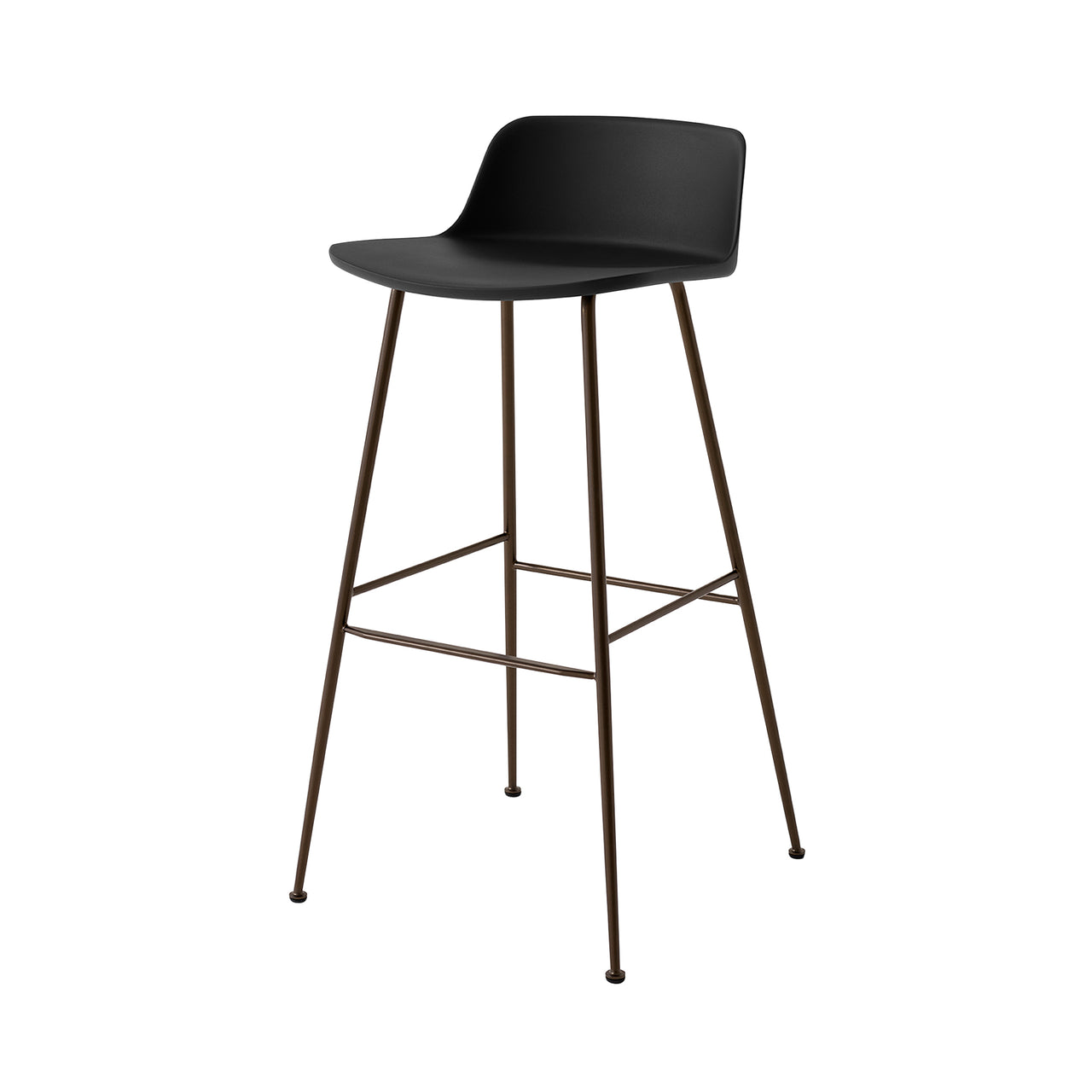 Rely Bar + Counter Lowback Stool: HW86 + HW81 + Bar (HW86) + Black + Bronzed