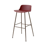 Rely Bar + Counter Lowback Stool: HW86 + HW81+ Bar (HW86) + Red Brown + Bronzed