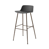 Rely Bar + Counter Lowback Stool: HW86 + HW81 + Bar (HW86) + Stone Grey + Bronzed