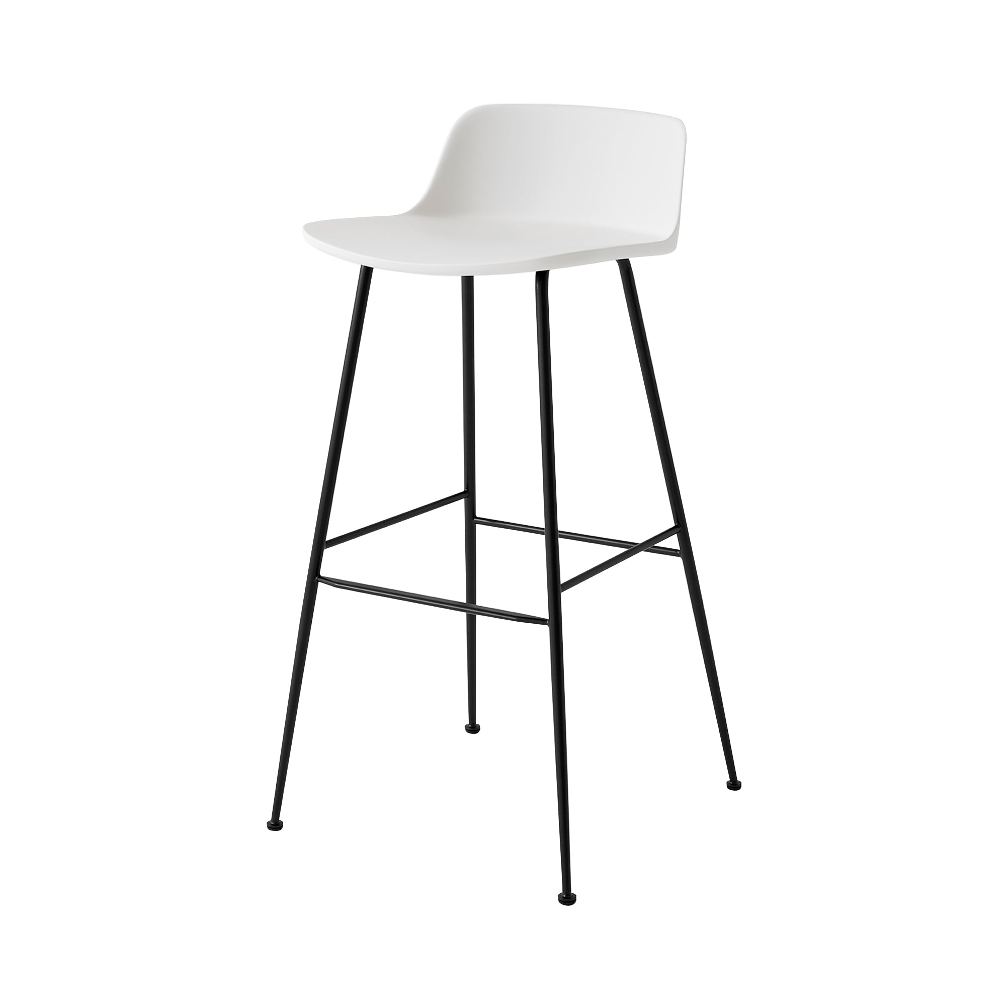 Rely Bar + Counter Lowback Stool: HW86 + HW81 + Bar (HW86) + White + Black