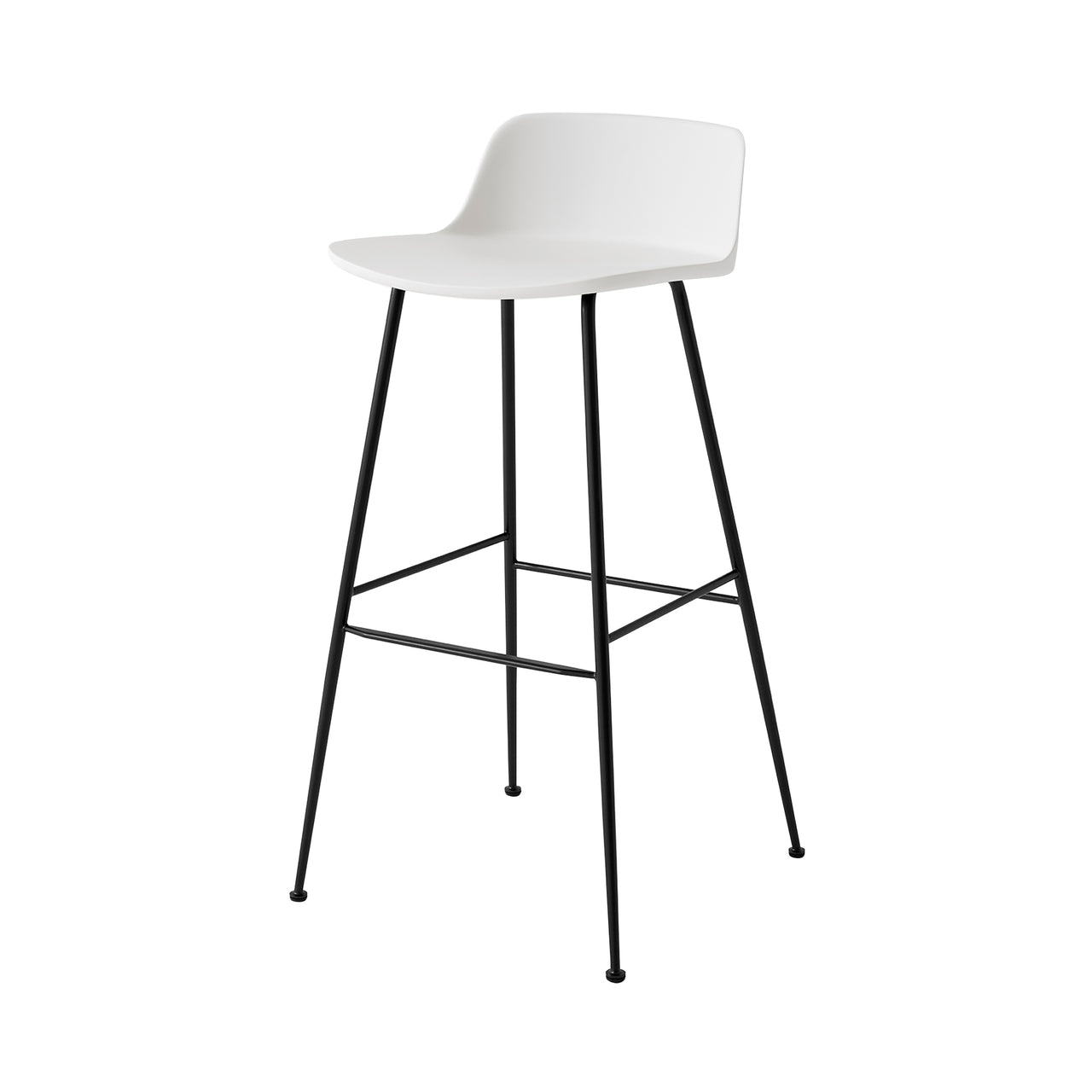 Rely Bar + Counter Lowback Stool: HW86 + HW81 + Bar (HW86) + White + Black