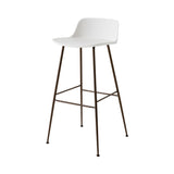 Rely Bar + Counter Lowback Stool: HW86 + HW81 + Bar (HW86) + White + Bronzed