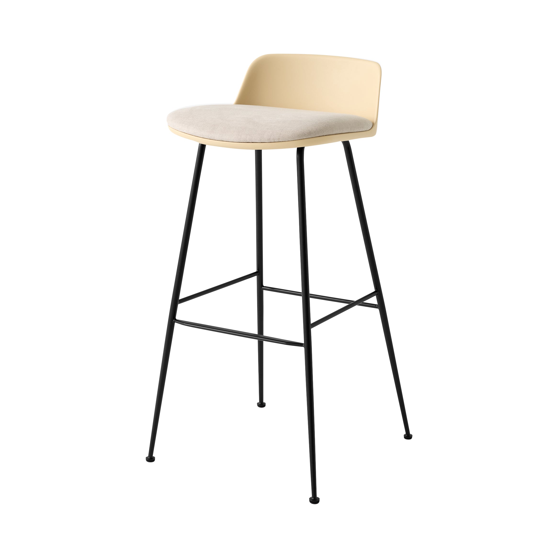 Rely Bar Stool: HW87 + Beige Sand + Black