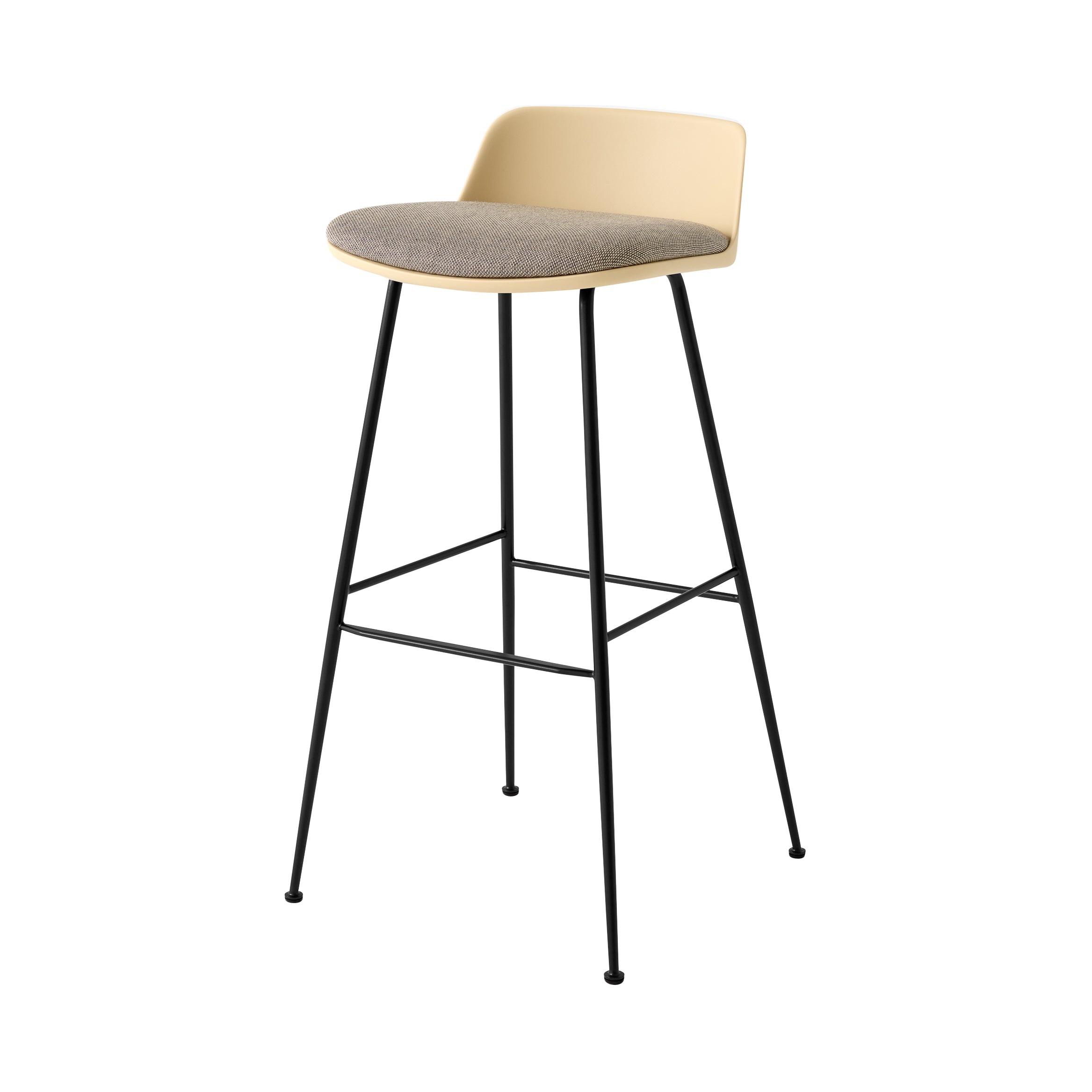 Rely Bar Stool: HW87 + Beige Sand + Black