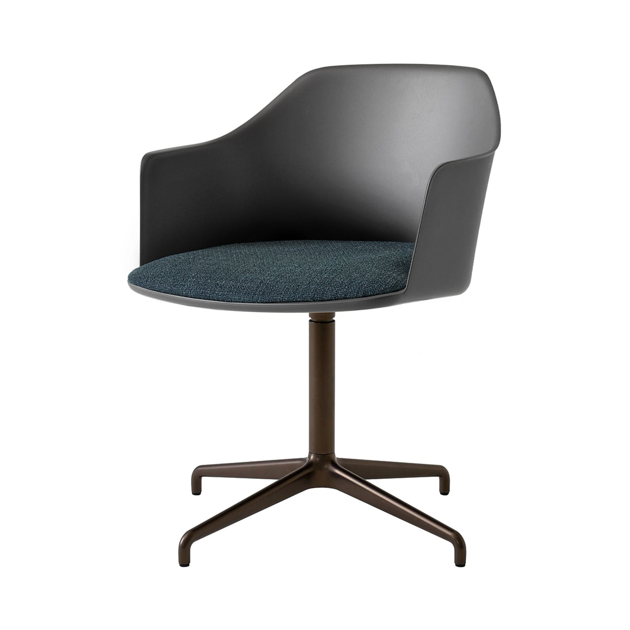 Rely Armchair: HW39 + Stone Grey + Bronzed