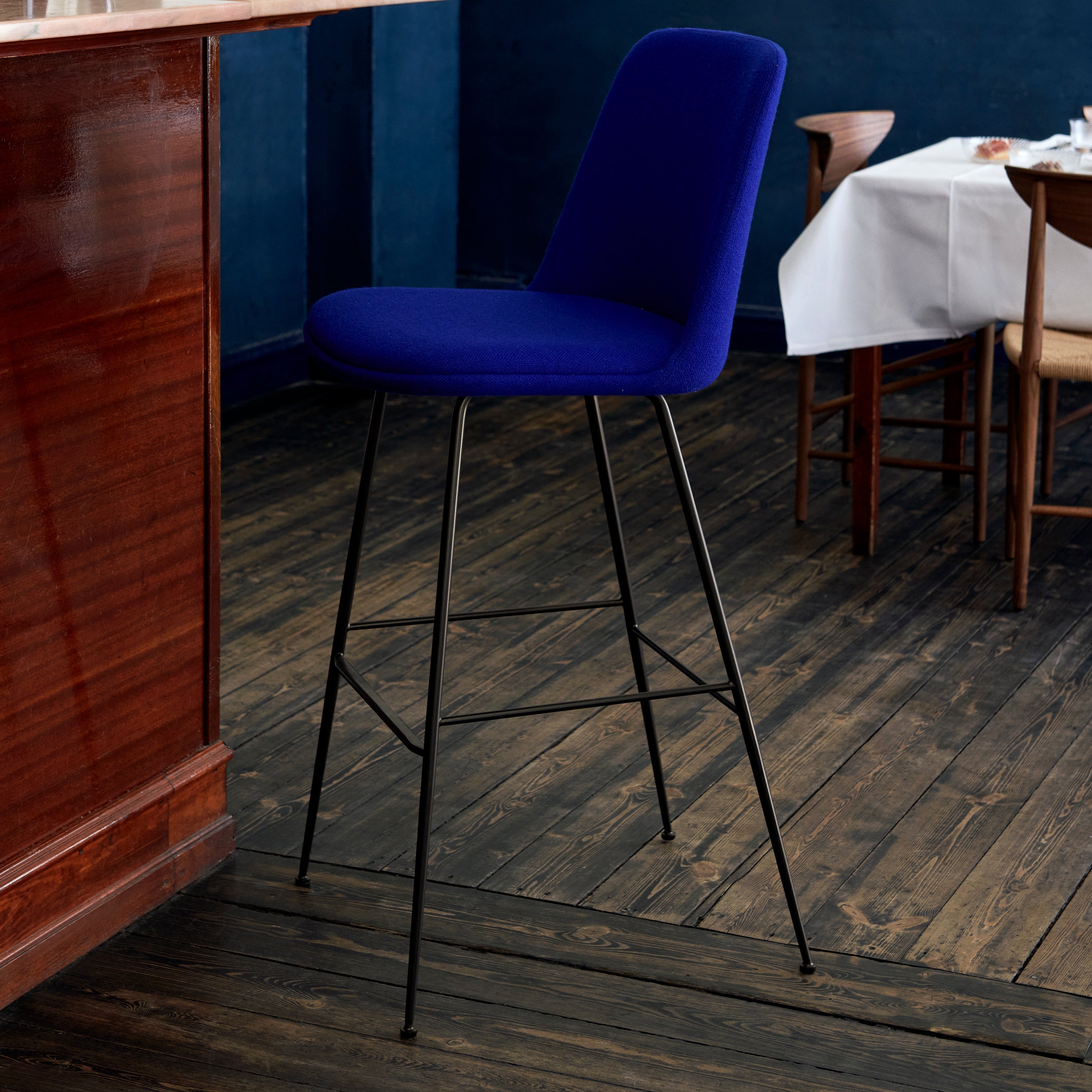 Rely Bar + Counter High Backrest Chair: HW99 + HW94 + LS