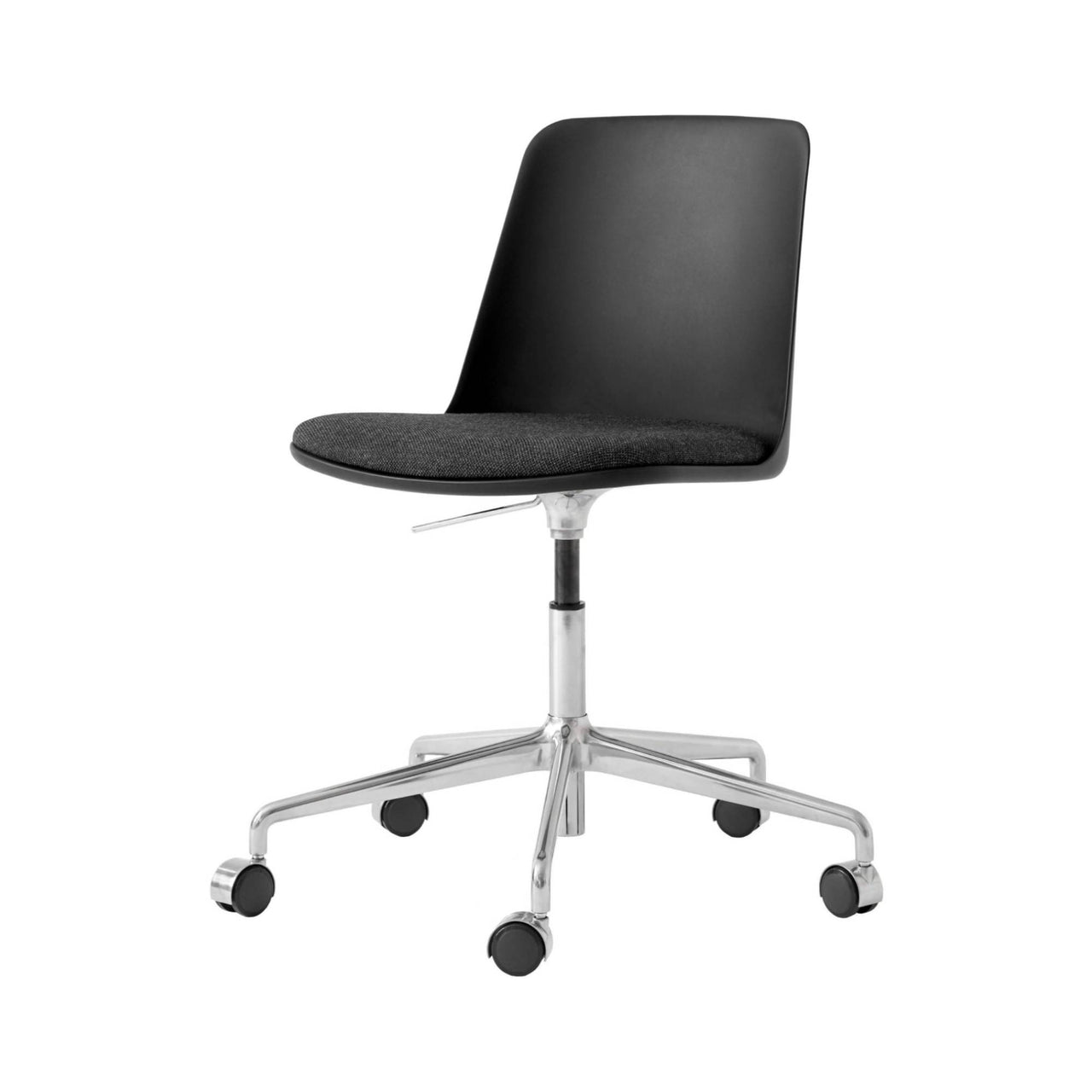 Rely Chair HW29: Black + Polished Aluminum
