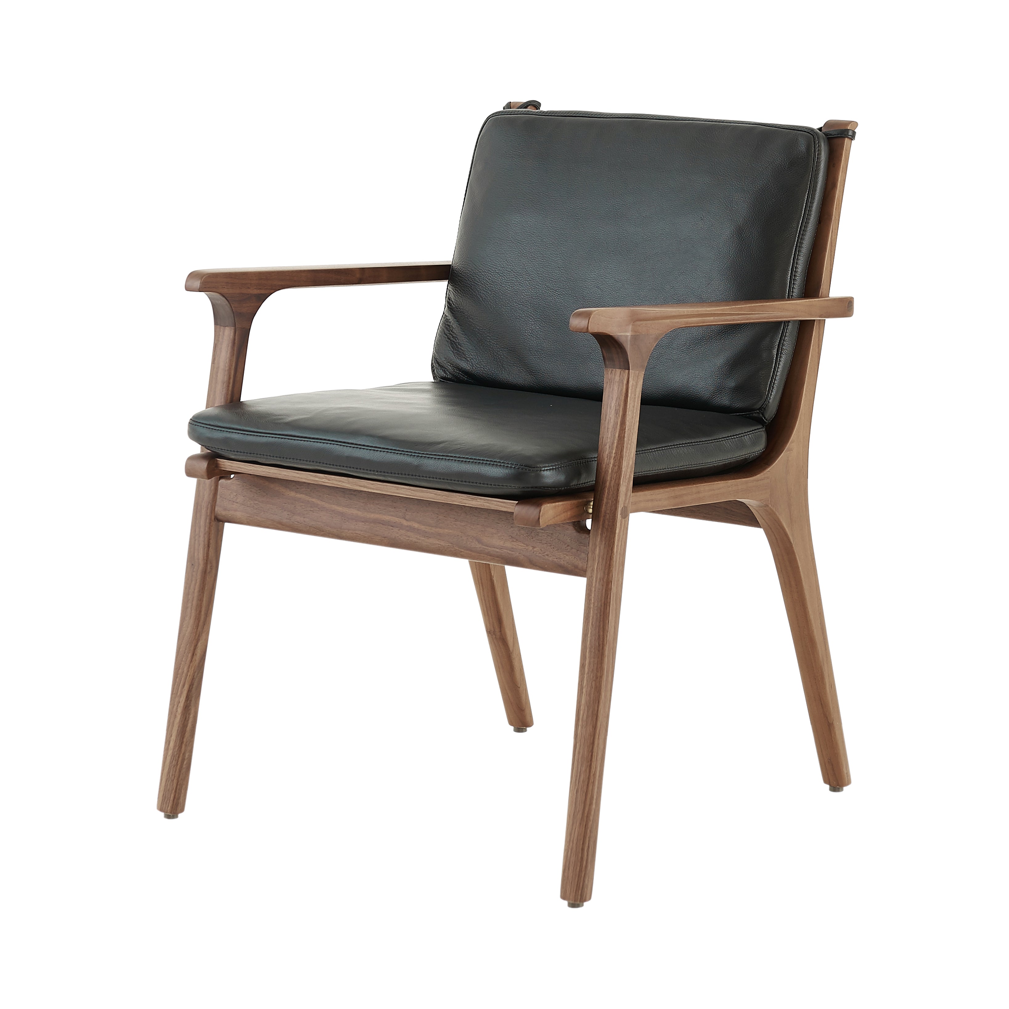 Ren Dining Armchair: Natural Walnut