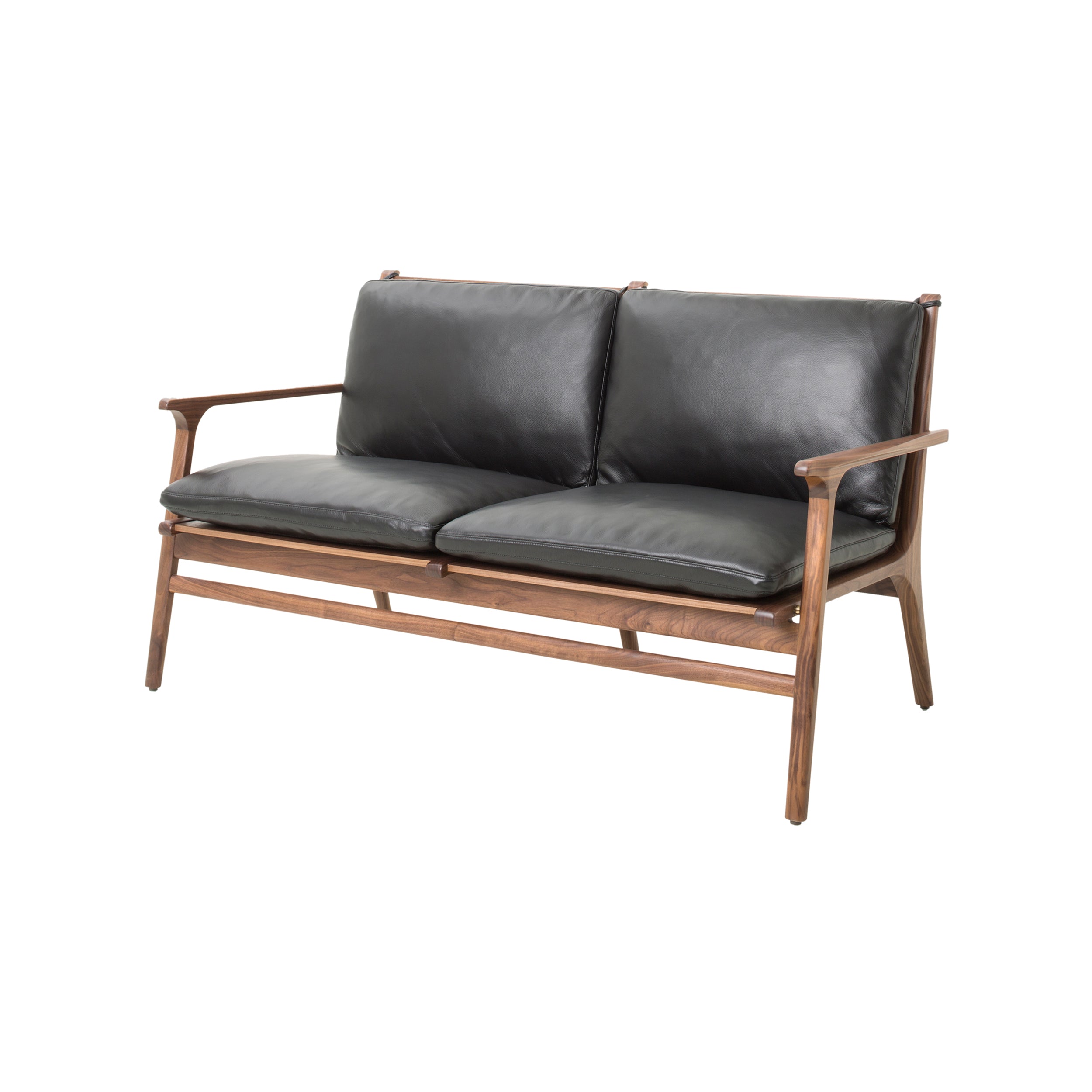 Ren Lounge Chair 2 Seater: Natural Walnut