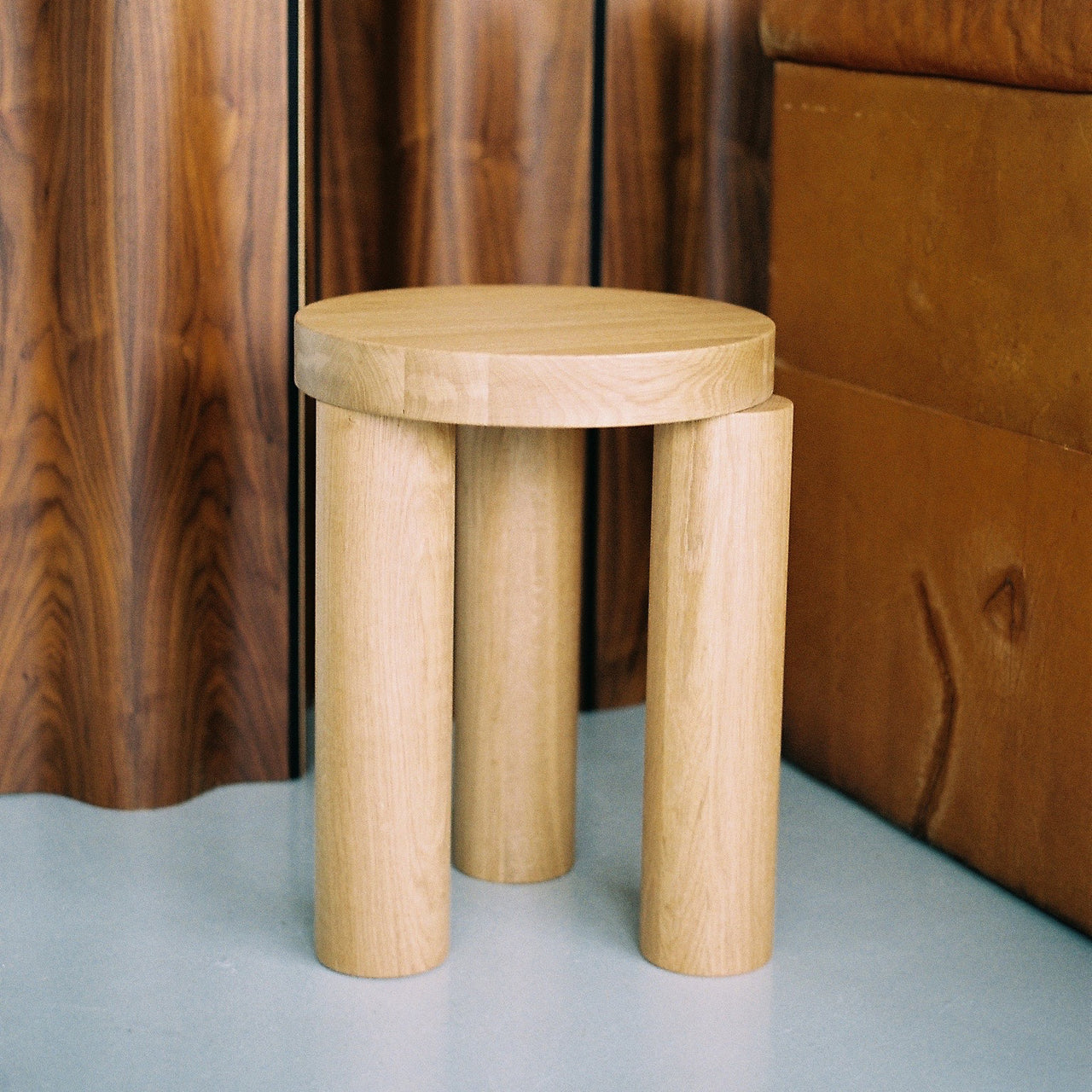 Offset Stool + Side Table