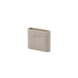 Ridge Vase: Low + Beige