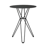 Tio Bar Table: Round + Black Metal