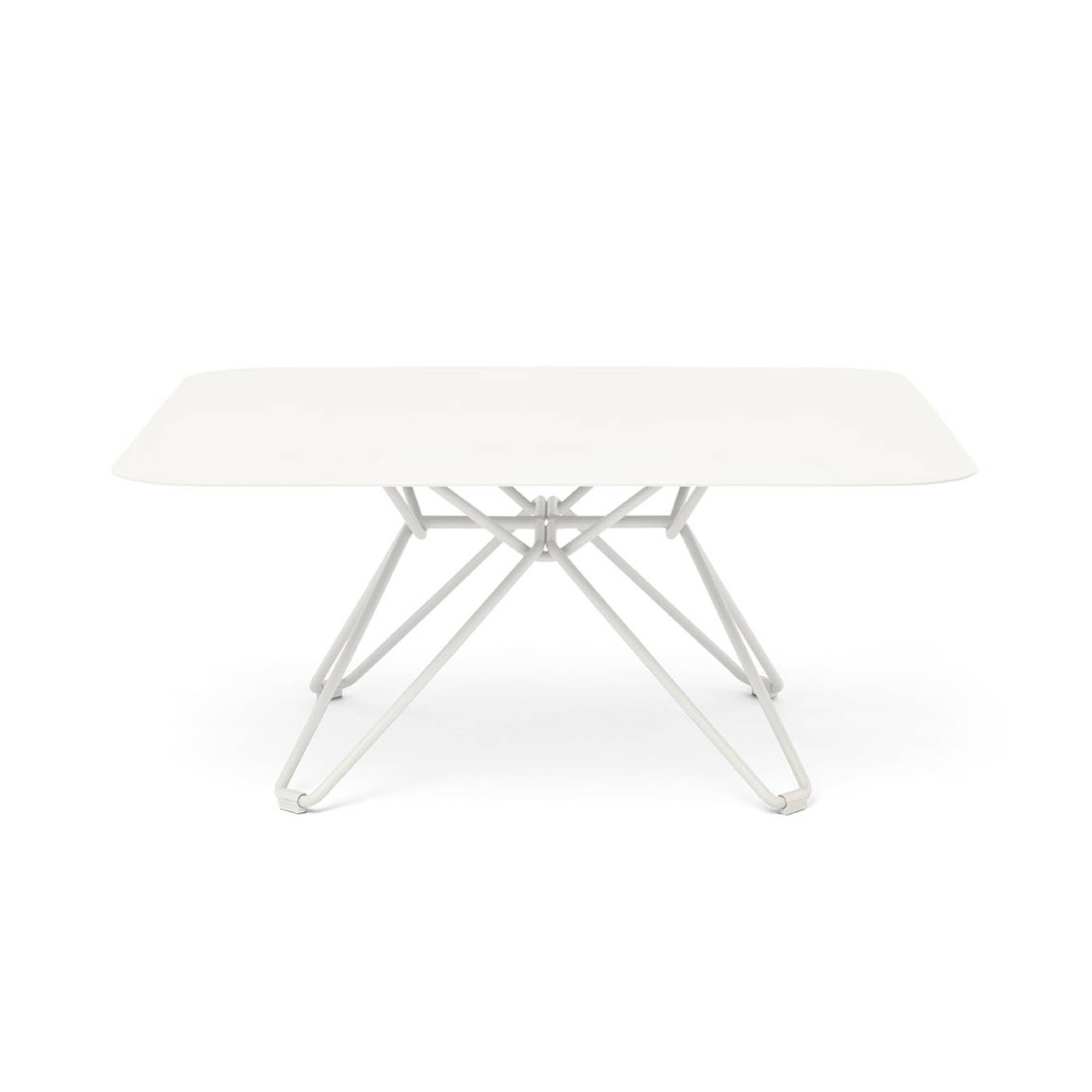 Tio Coffee Table: Square + White Metal