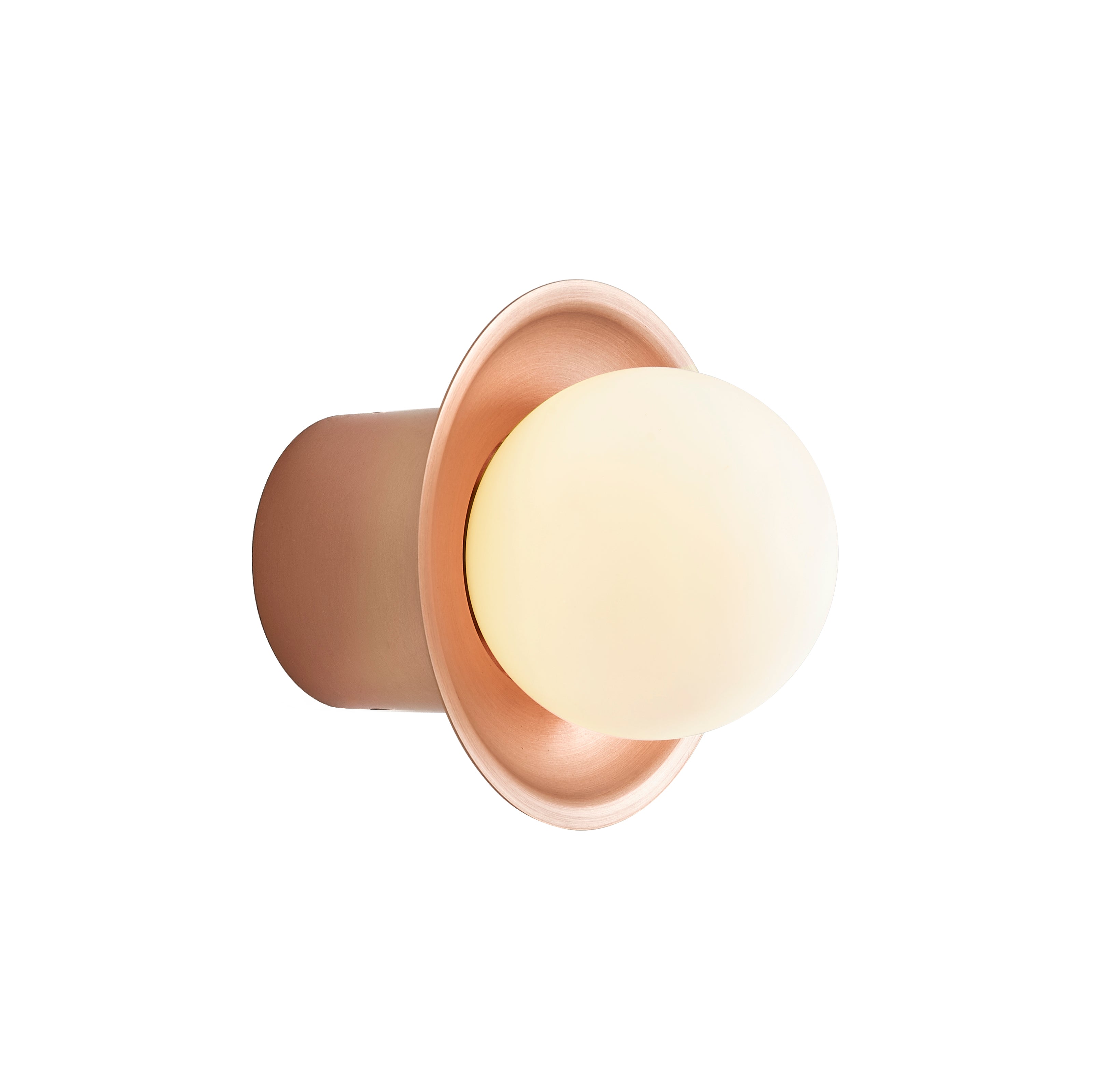 Janed Wall Light: Small + Satin Copper + Satin Copper