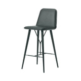 Spine Bar + Counter Stool with Back: Bar + Black Lacquered Ash