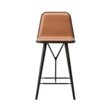 Spine Bar + Counter Stool with Back: Bar + Black Lacquered Ash