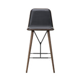 Spine Bar + Counter Stool with Back: Bar + Smoked Stained Lacquered Oak