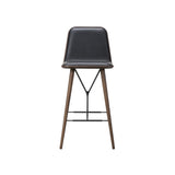 Spine Bar + Counter Stool with Back: Counter + Smoked Stained Lacquered Oak