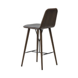 Spine Bar + Counter Stool with Back: Bar + Smoked Stained Lacquered Oak