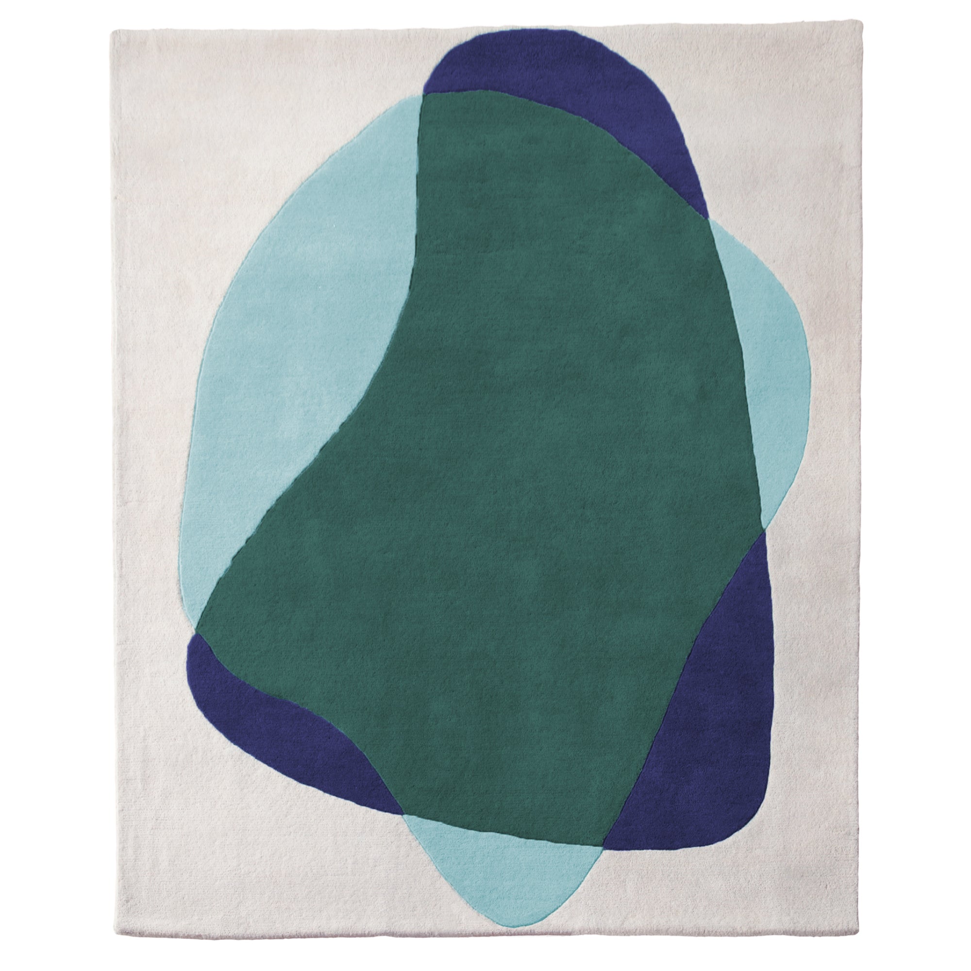 Serge Wool Rug: Green Blue