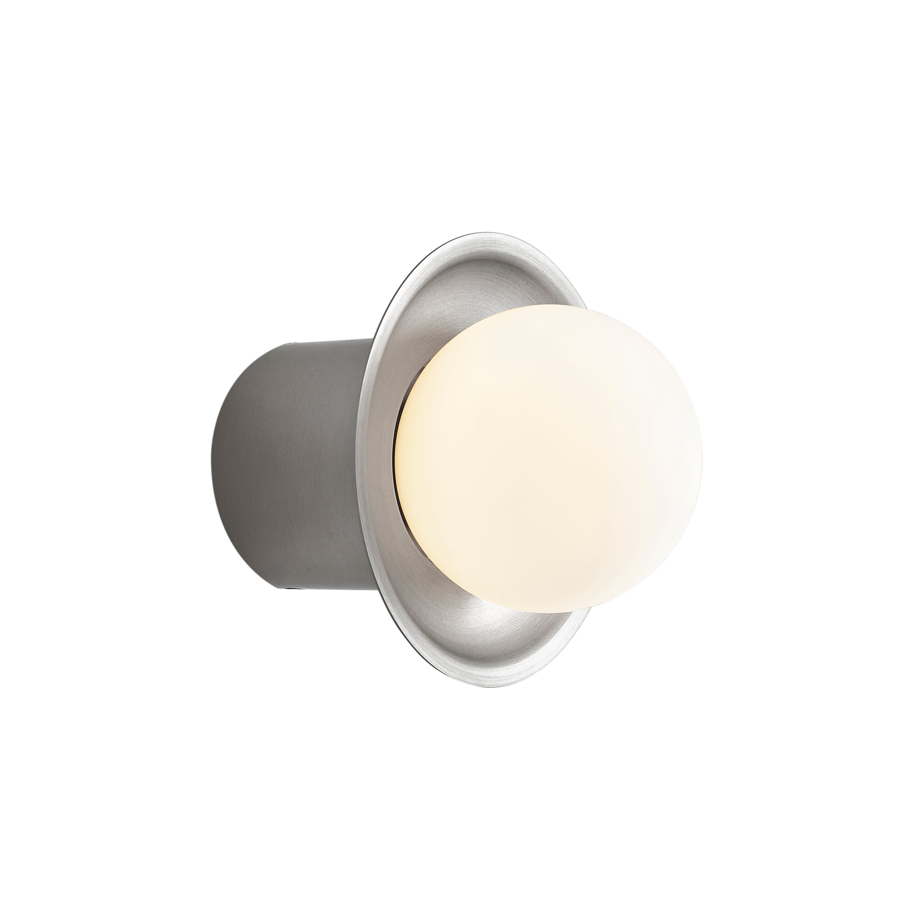 Janed Wall Light: Small + Satin Nickel + Satin Nickel