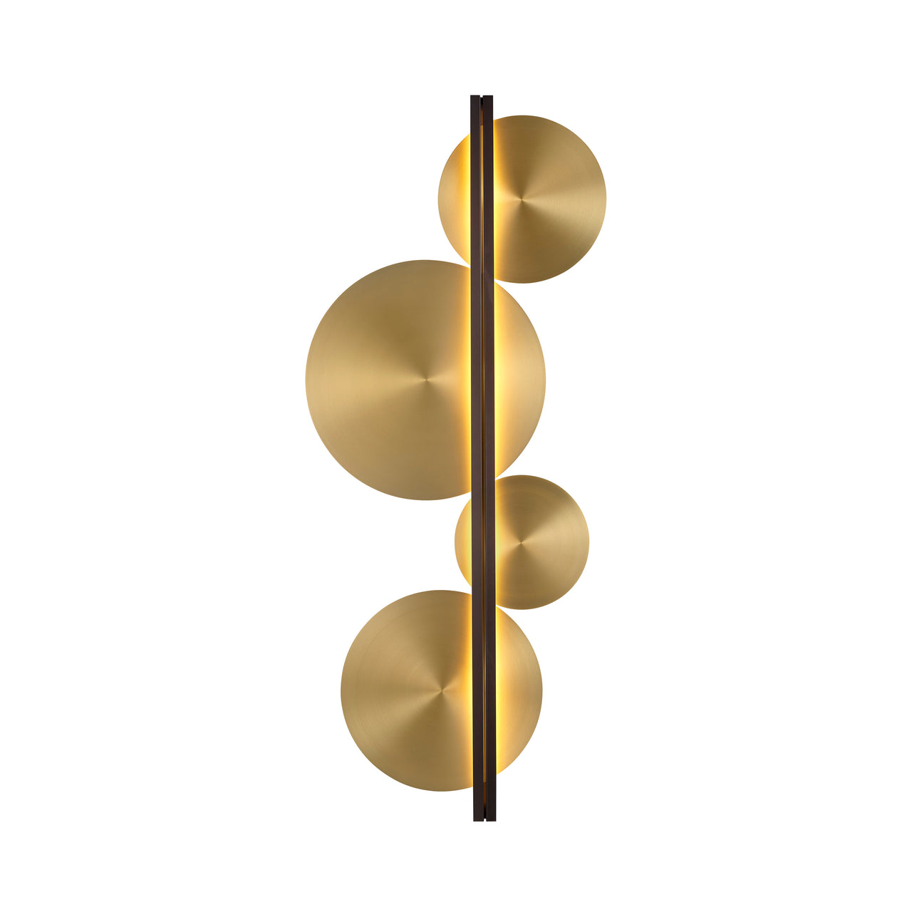 Strate Wall Light: Moon + Satin Graphite + Satin Brass