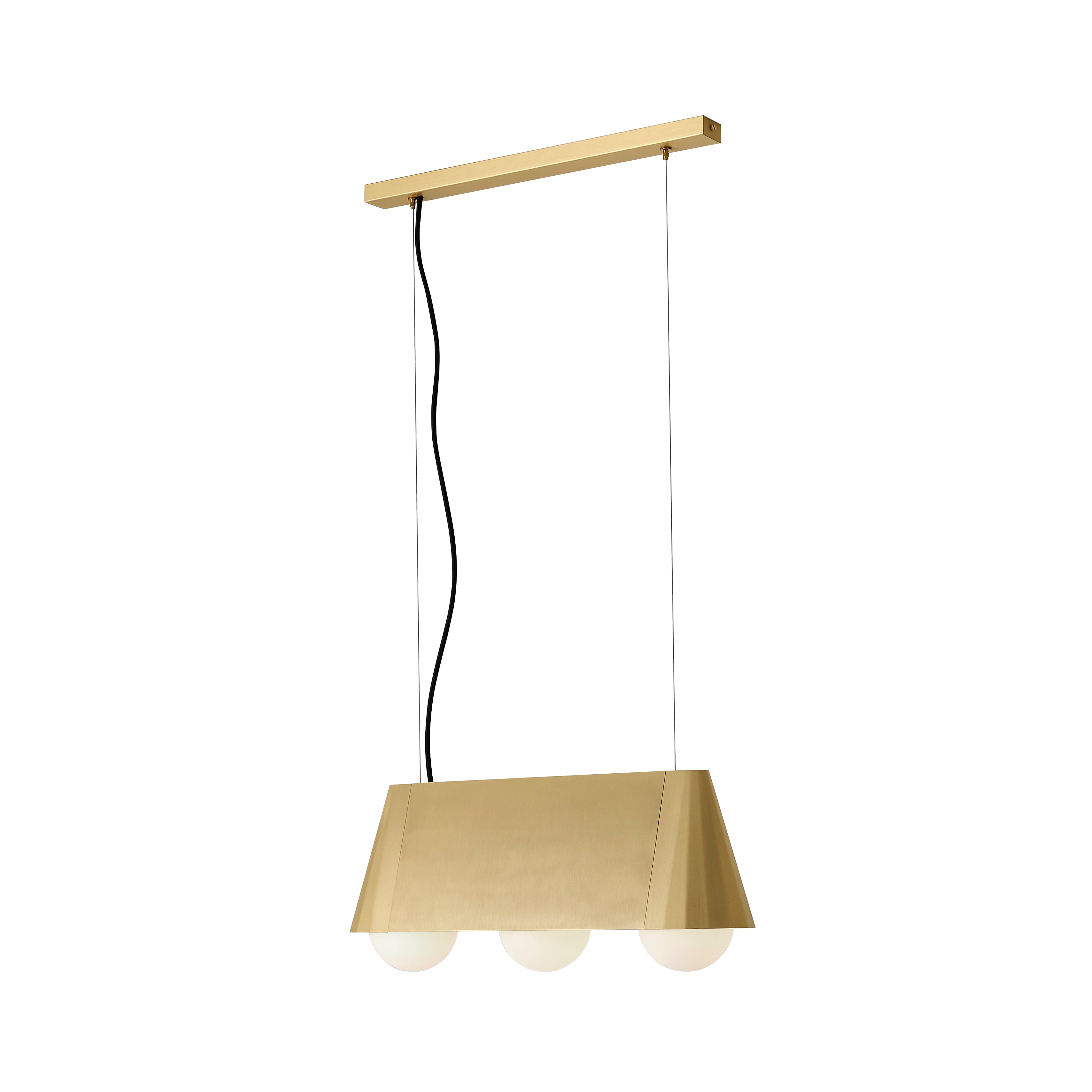 Cornet Pendant: 3 + Satin Brass