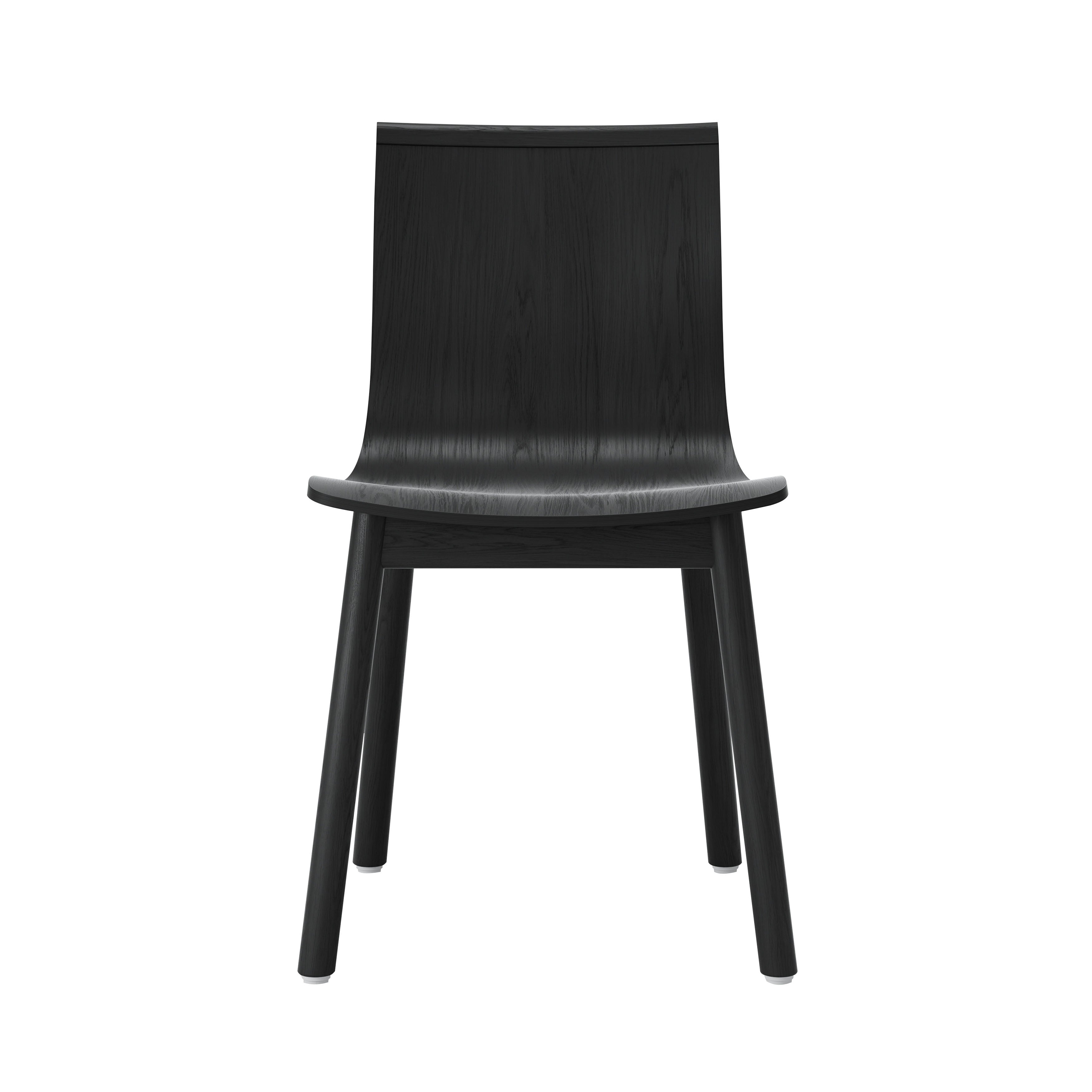 Serif Chair: Wooden Base + Black Stained Oak