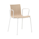 Serif Chair: Tube Legs + White + Natural Beech + With Armrest