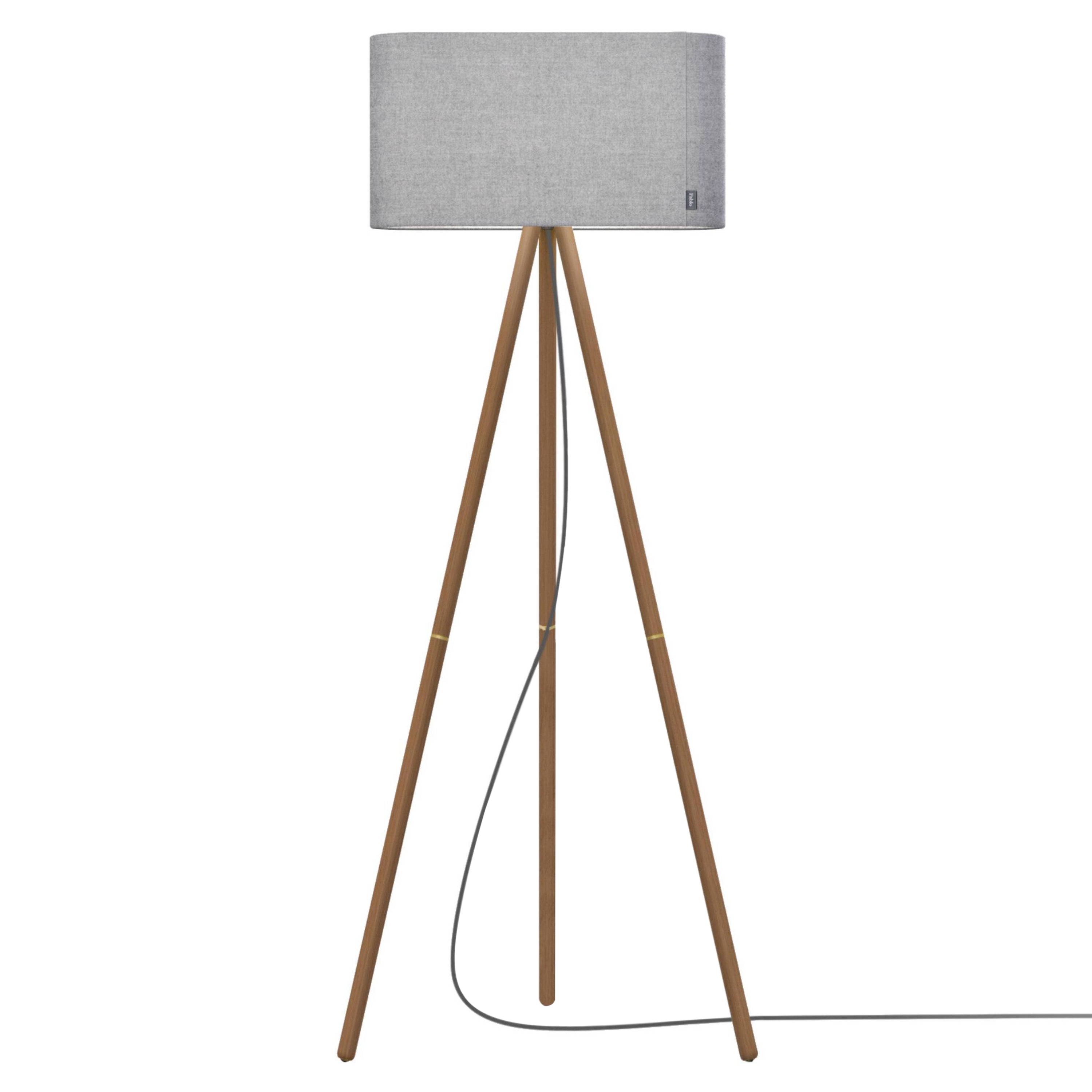 Belmont Floor Lamp: Silverdale + Walnut