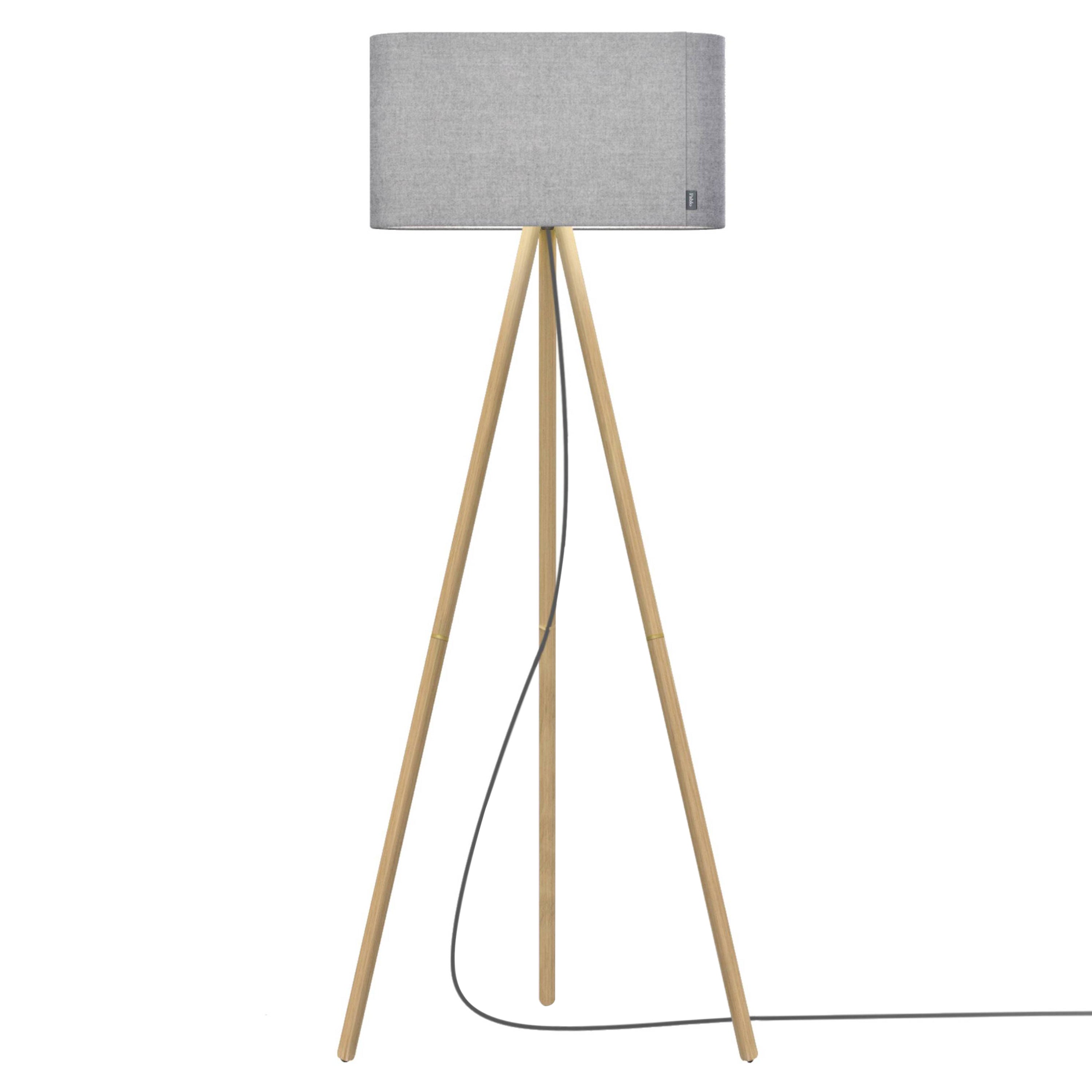 Belmont Floor Lamp: Silverdale + Oak