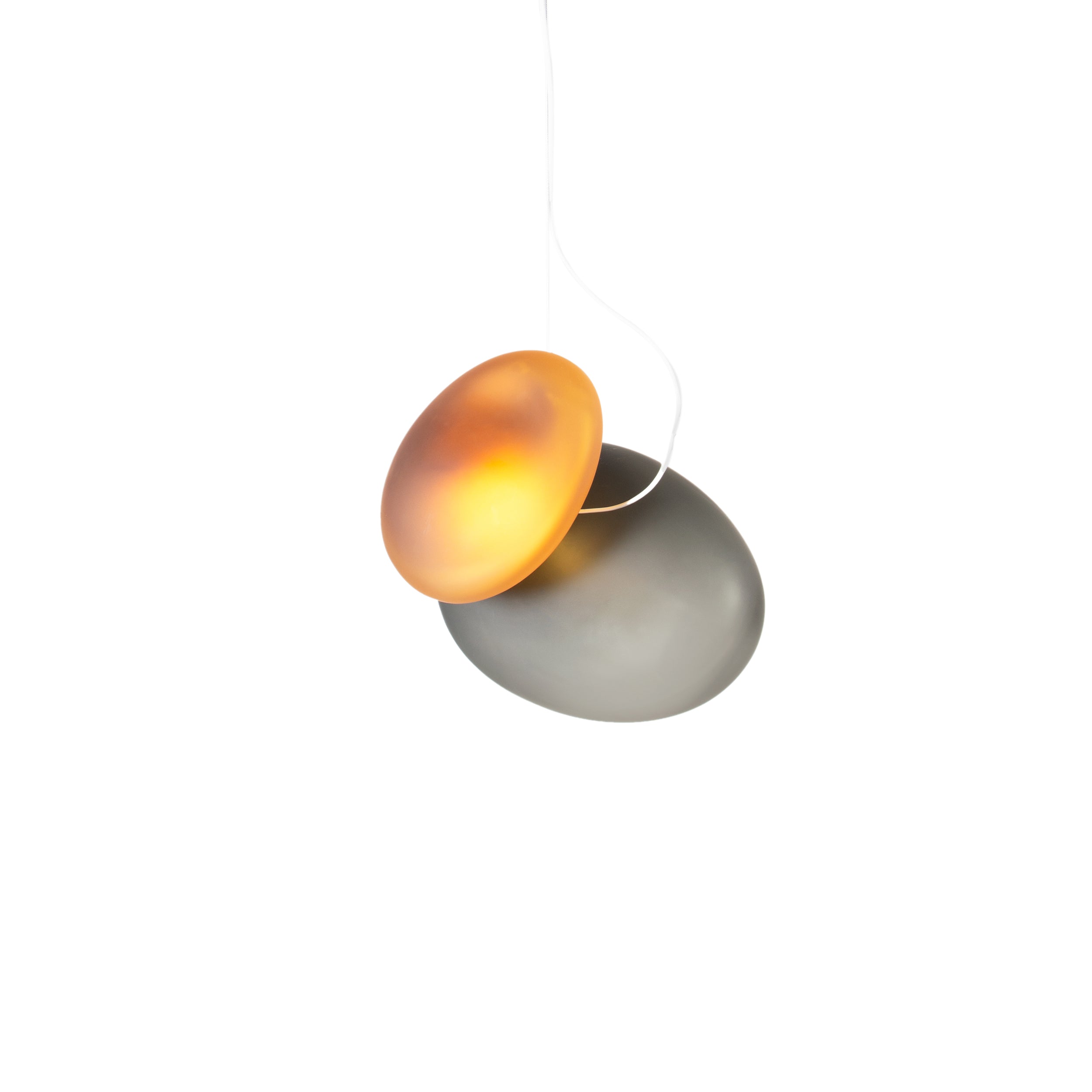 Pebble Pendant Light: A + D + Slate + Citrine