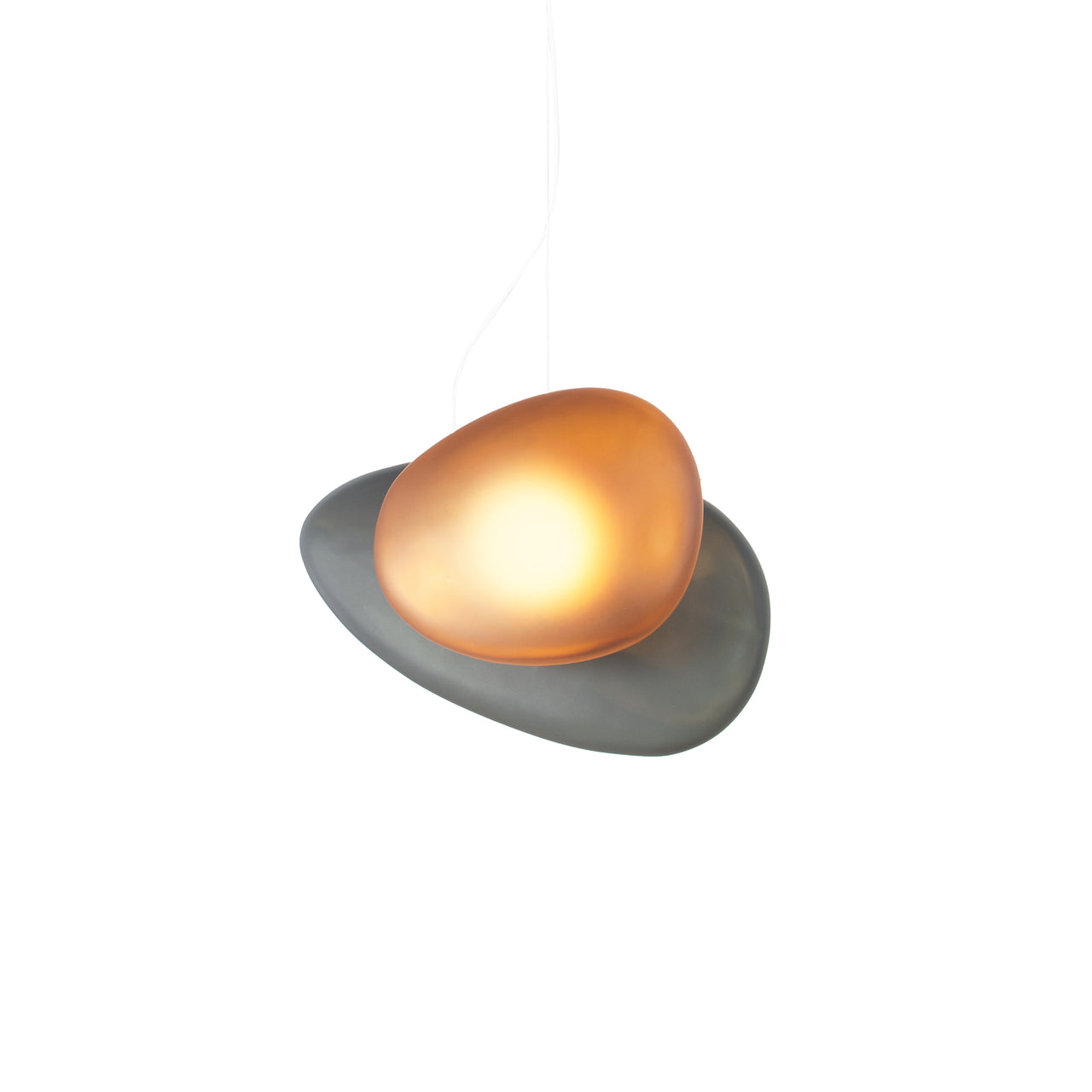 Pebble Pendant Light: B + C + Slate + Citrine