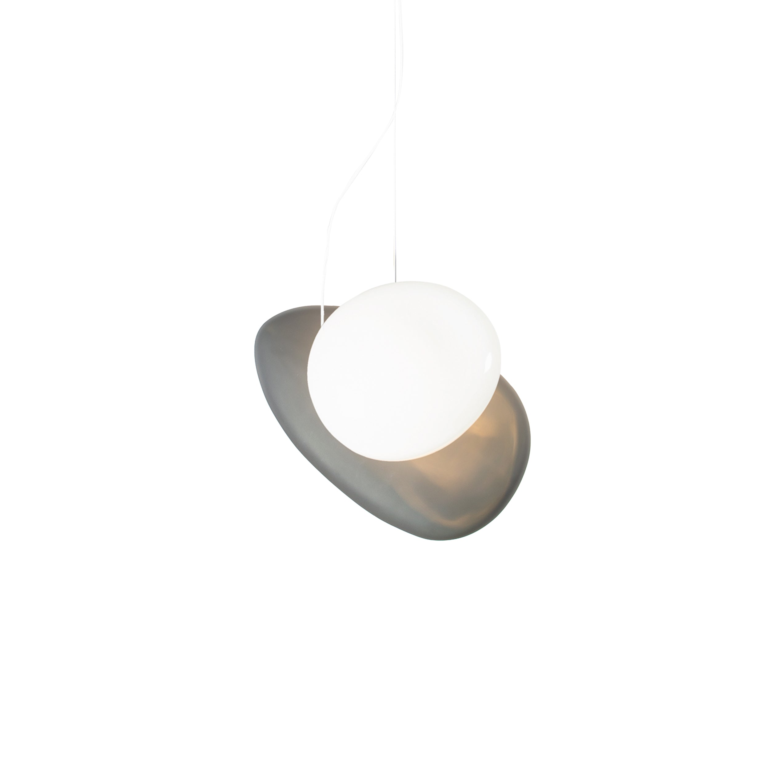 Pebble Pendant Light: B + D + Pearl + Slate