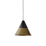 Slope Suspension Light: Small + Black Aniline + Bronze