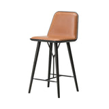 Spine Bar + Counter Stool with Back: Bar + Black Lacquered Ash