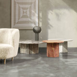 Epic Round Coffee Table: Travertine