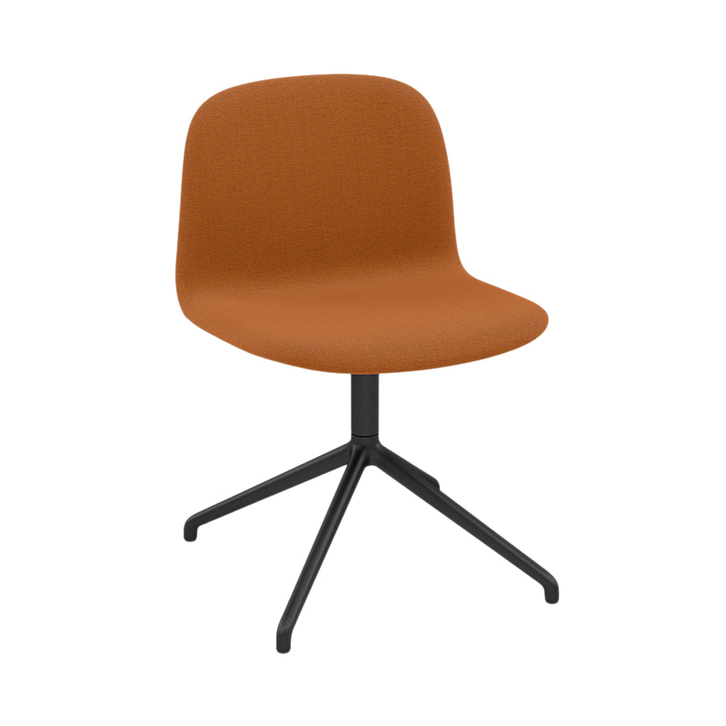 Visu Wide Chair: Swivel Base with Return + Upholstered