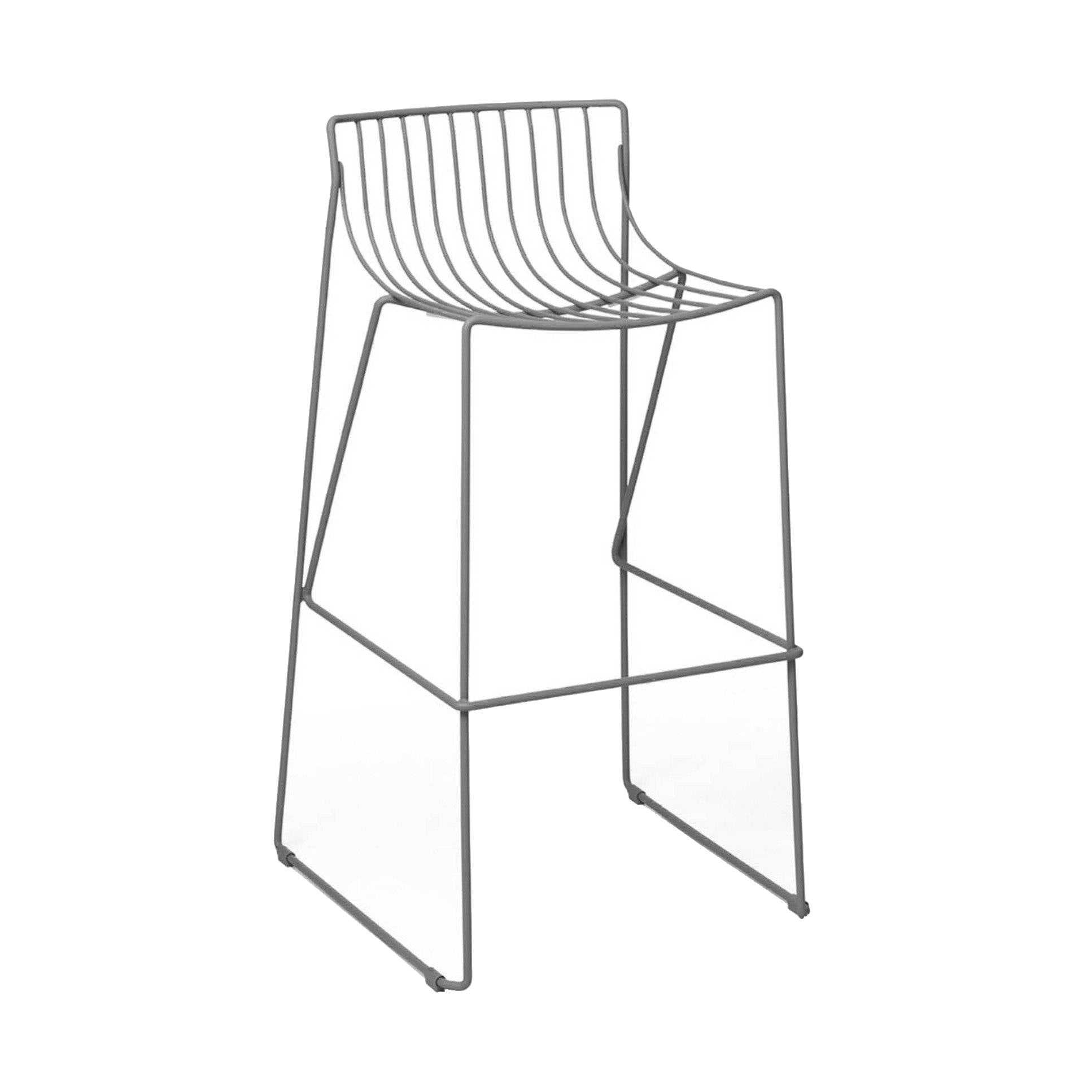 Tio Bar Stool: Stone Grey