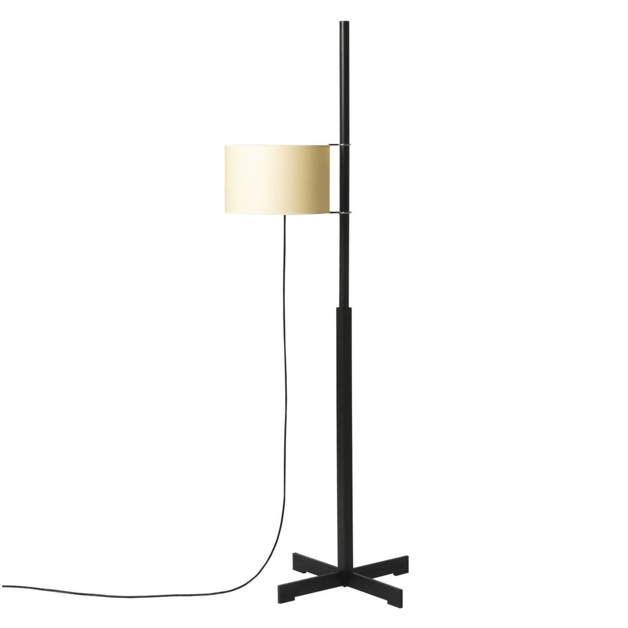 TMM Floor Lamp: Beige + Black Oak