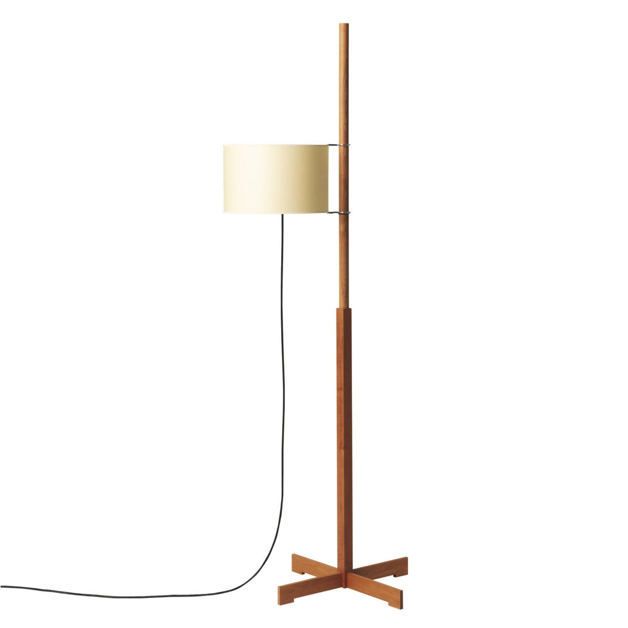 TMM Floor Lamp: Beige + Cherry