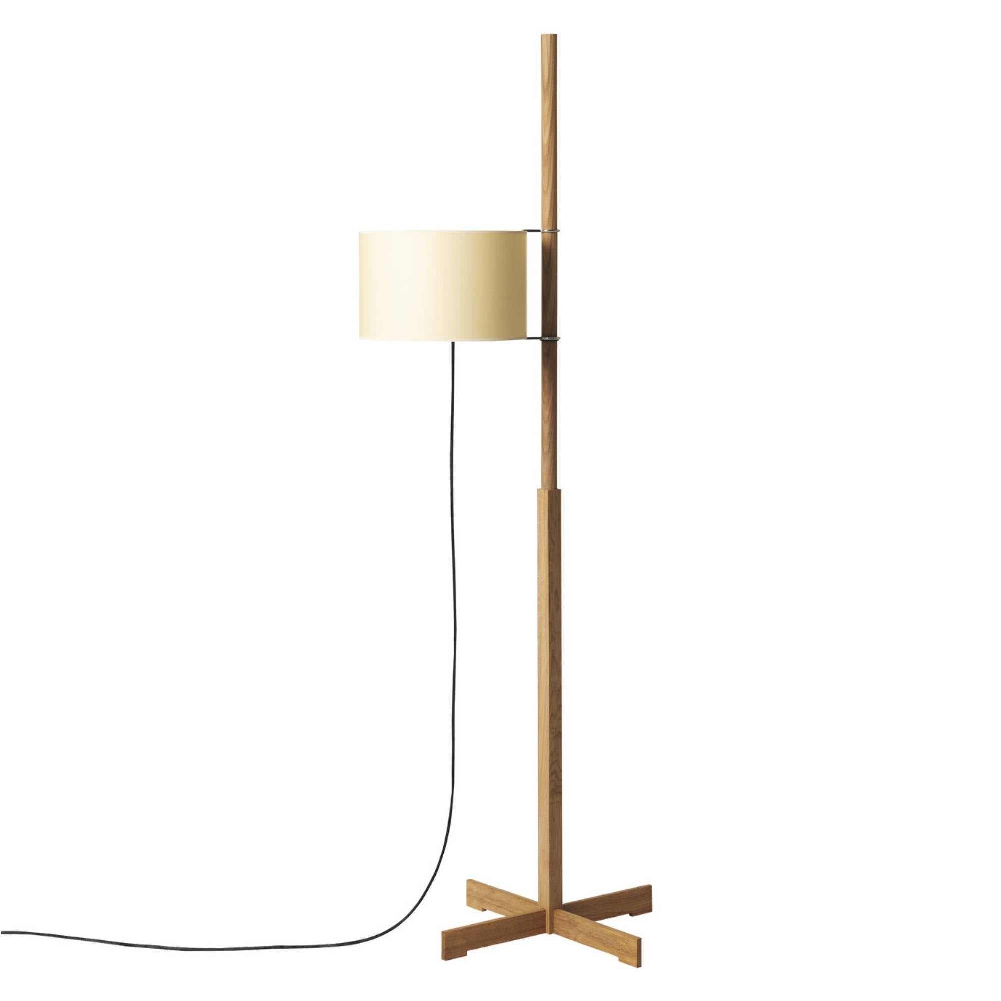 TMM Floor Lamp: Beige + Natural Oak