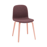 Visu Chair: Wood Base + Upholstered + Tan Rose