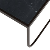 Tati Coffee Table: Square + Marble Top