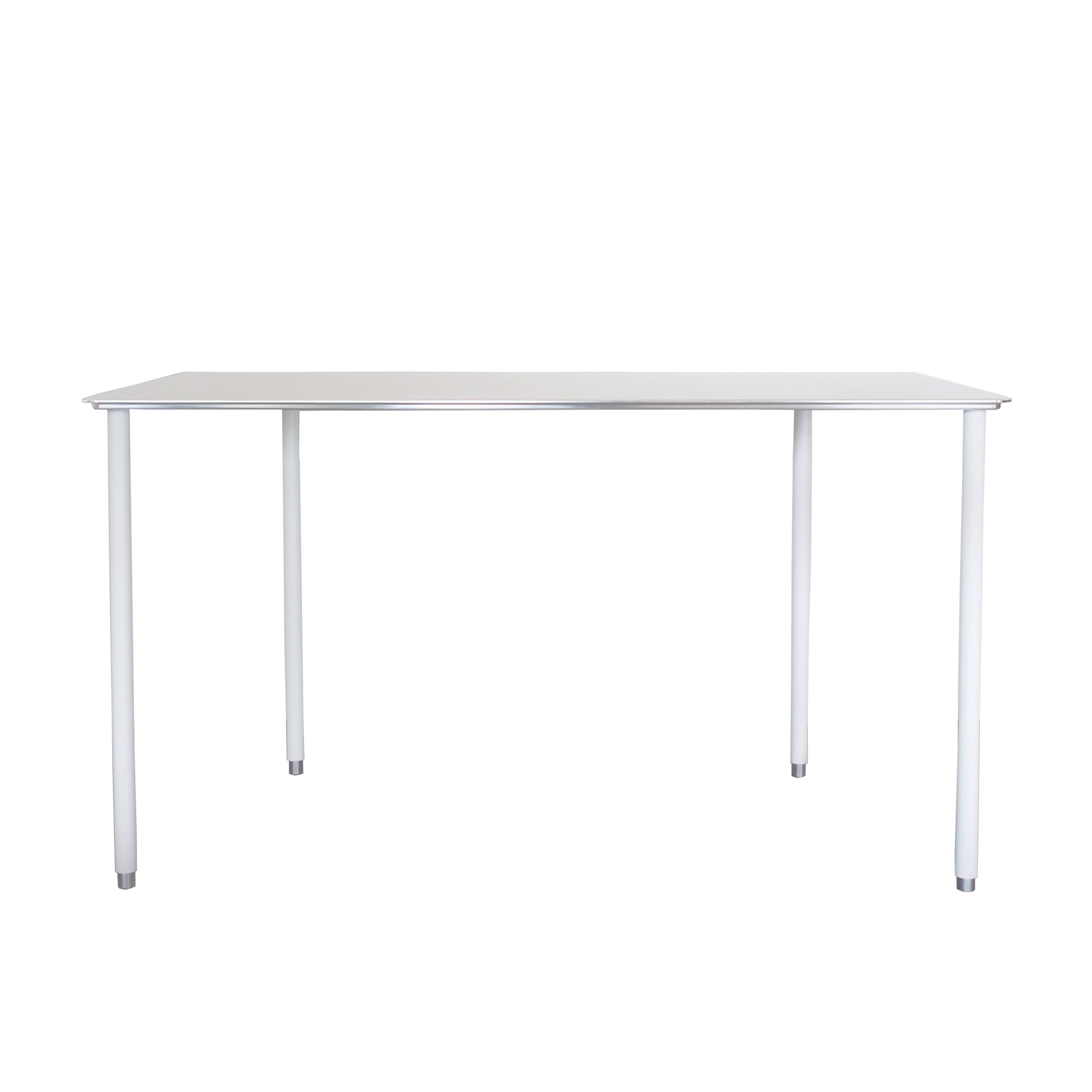 Tee Table: White + Square + White Laminate