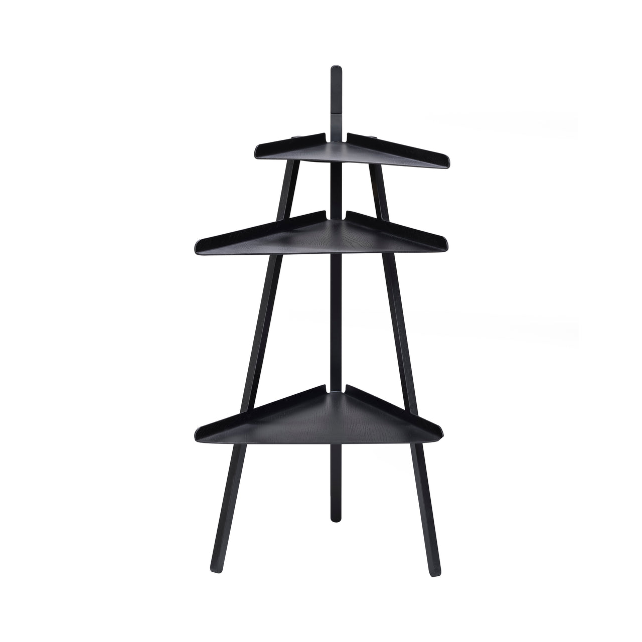 Trio Shelf: Black Stained Oak