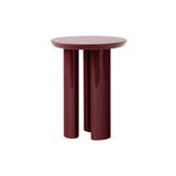 Tung Side Table: JA3 + Burgundy Red