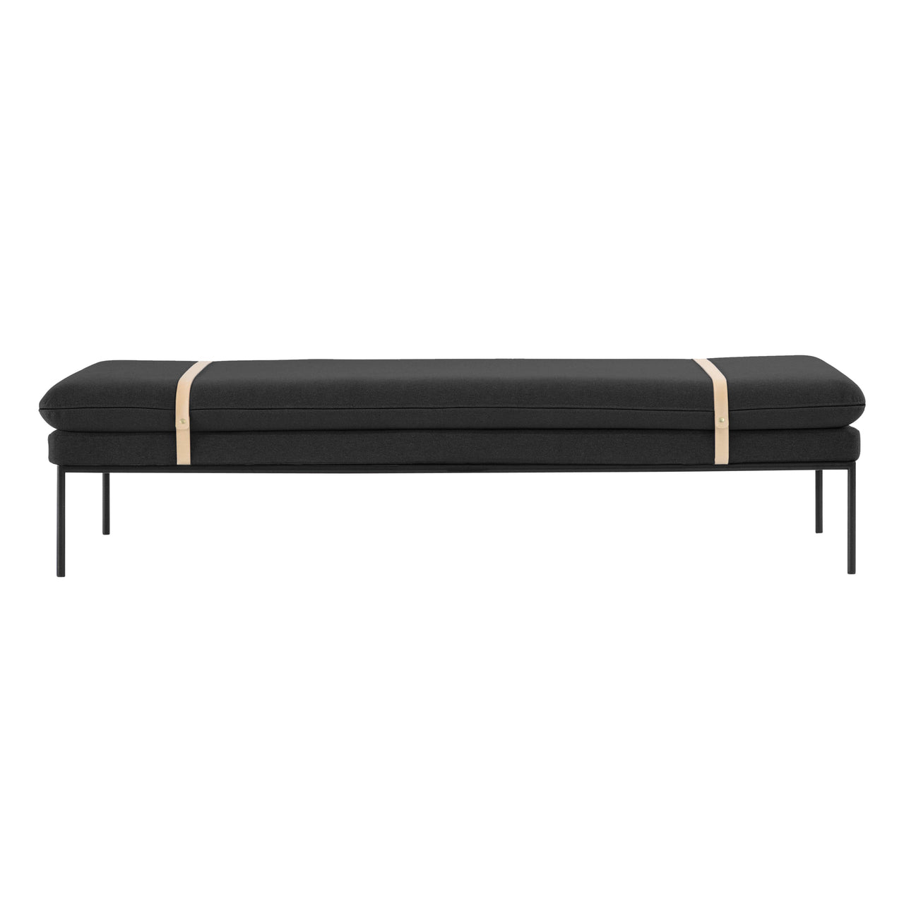 Turn Daybed: Black + With Natural Strap