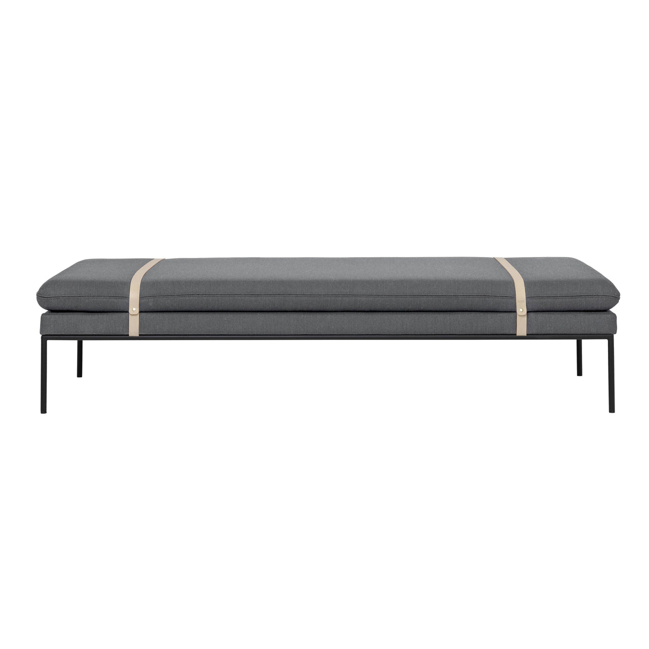 Turn Daybed: Black + With Natural Strap